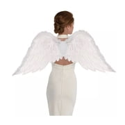 Angel Wings - White - Iridescent- Feathers - Costume Accessory - Teen Adult