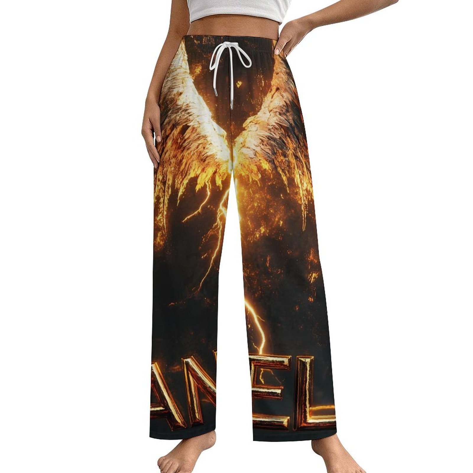 Angel Wings Women's Drawstring Pajama Pants Casual Lounge Pants Comfy