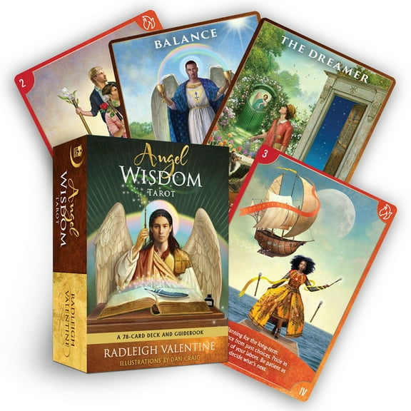 Angel Wisdom Tarot: A 78-Card Deck and Guidebook, (Hardcover)