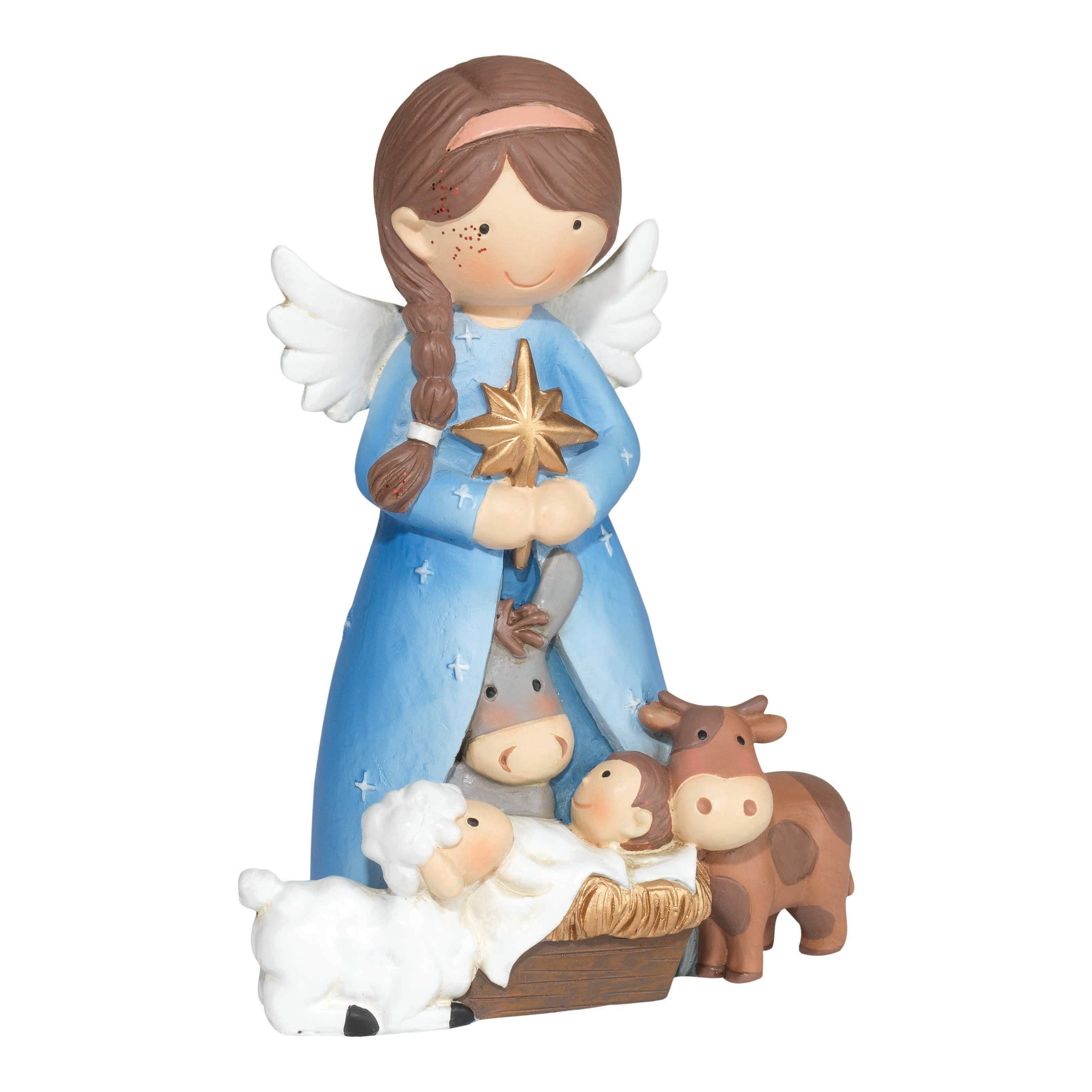 Angel With Baby Jesus And Animals[ ] - Walmart.com