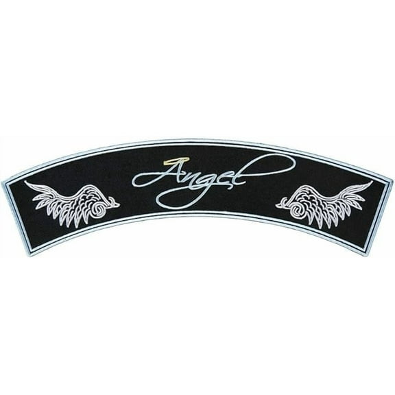 Angel With Wings & Halo Rocker Patch, Ladies Rocker Patches