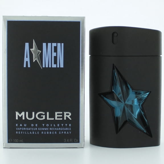 Angel by Thierry Mugler, (A*men) 3.4 oz Eau De Toilette Refillable Rubber Spray for Men