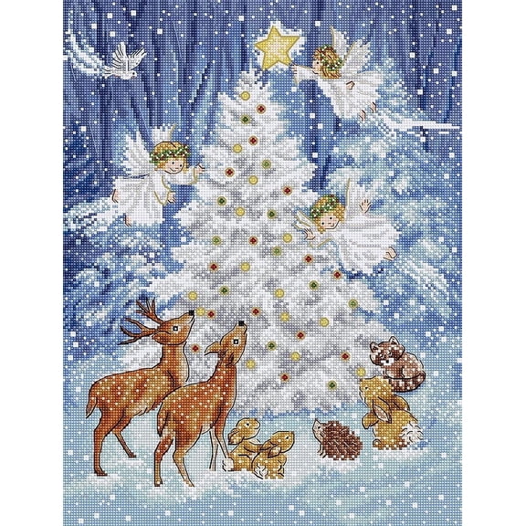 Angel in Wood L9921 Counted Cross Stitch Kit