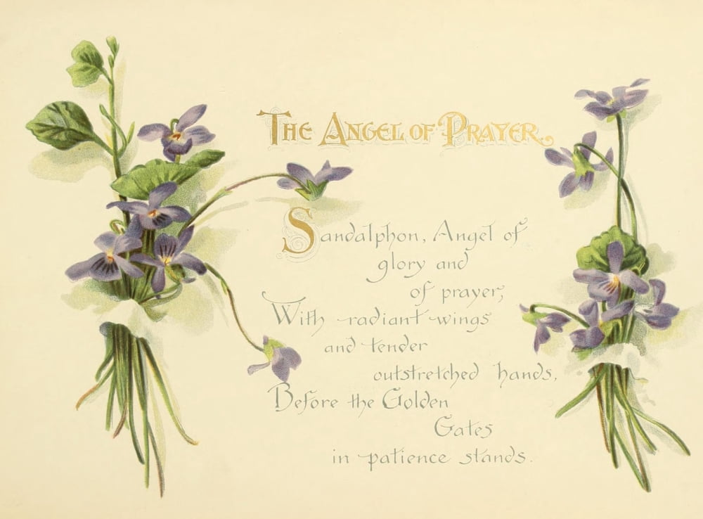 Angel of Prayer 1897 Sandalphon Canvas Art - Bessie Gray (24 x 36)