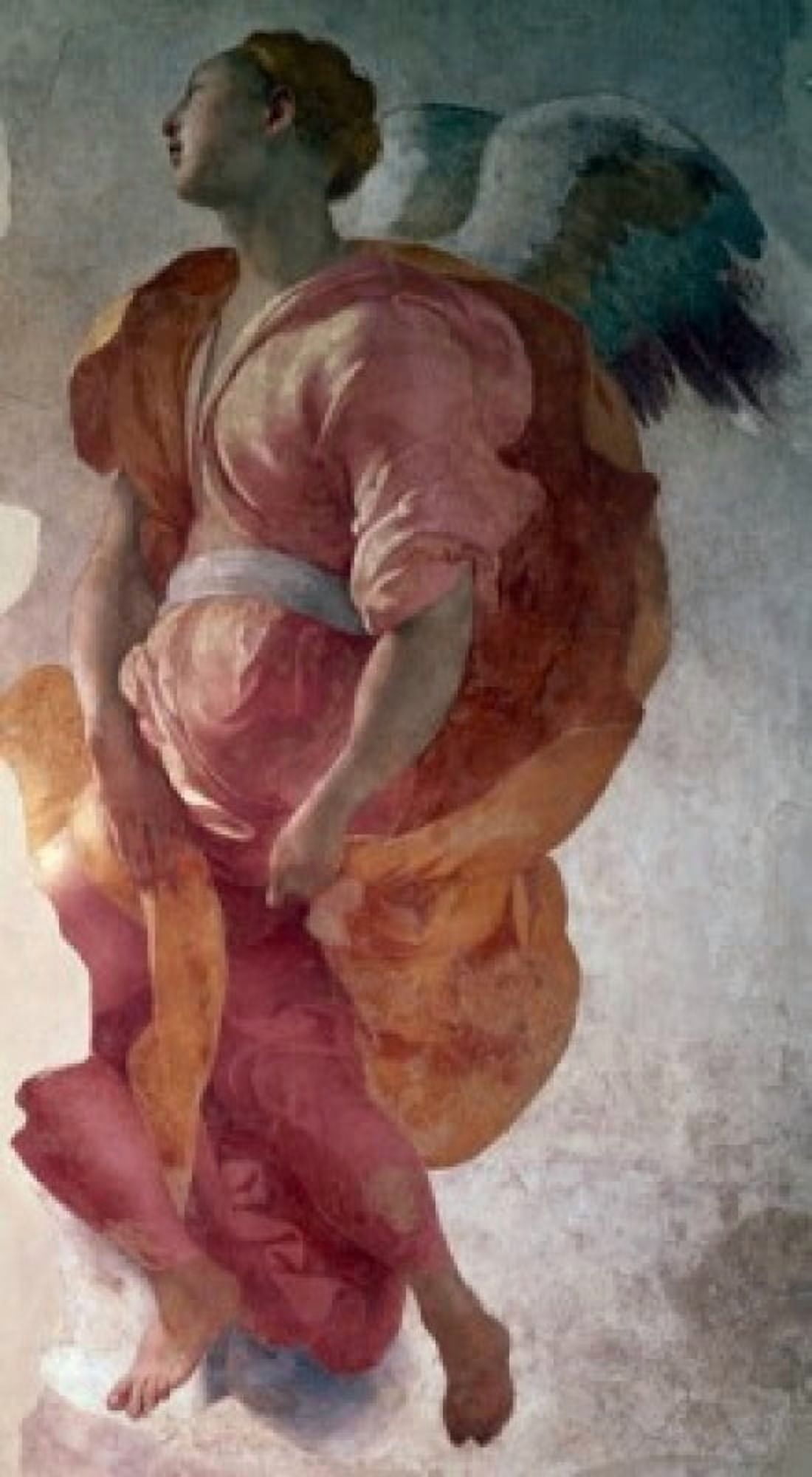 Angel of the Annunciation by Jacopo Pontormo 1527 (1494-1557 ) Canvas Art - Jacopo Pontormo (18 x 24)