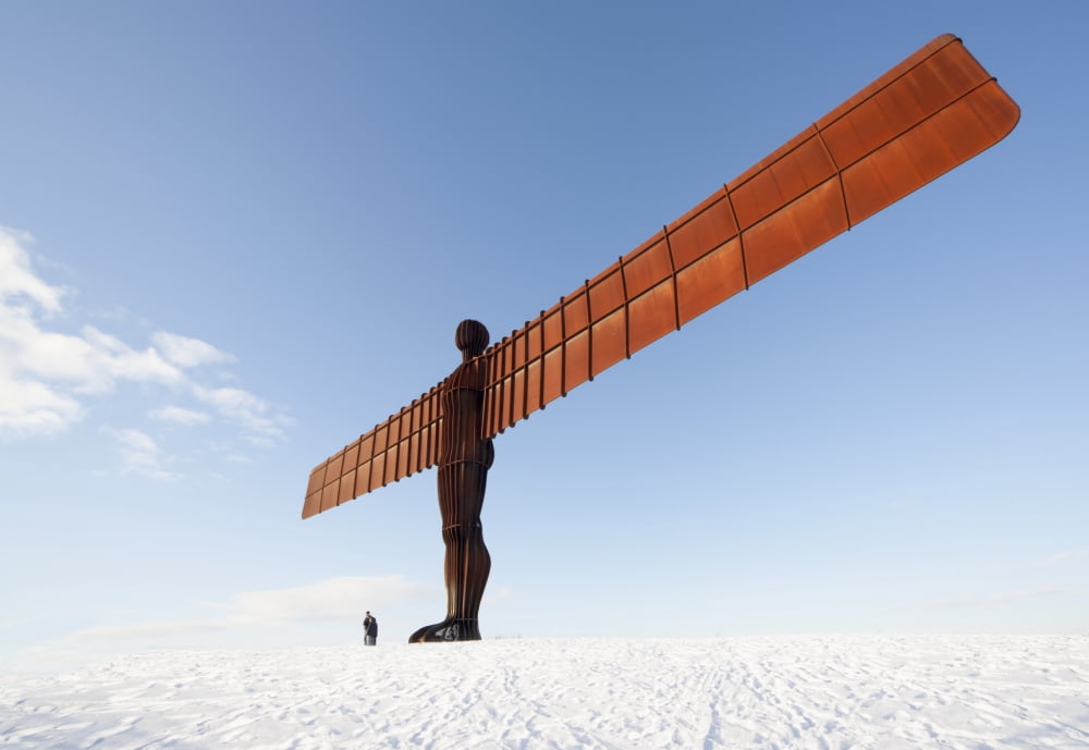 Angel of the North Gateshead Tyne and Wear England Canvas Art - John Short Design Pics (18 x 12)