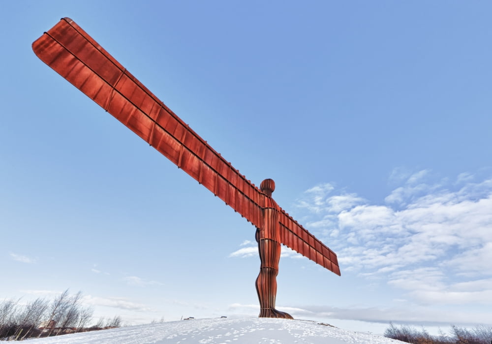 Angel of the North Gateshead Tyne and Wear England Canvas Art - John Short Design Pics (18 x 12)