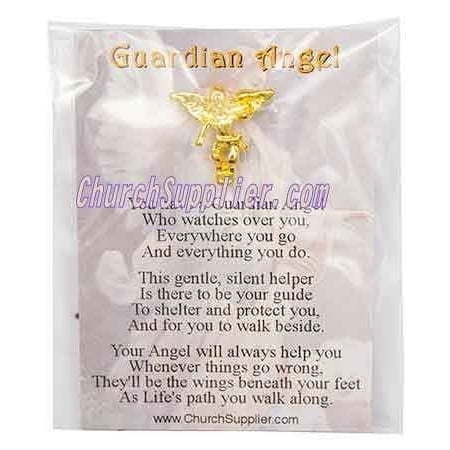 Angel on My Shoulder Pin Gold 24 Pins on Cards