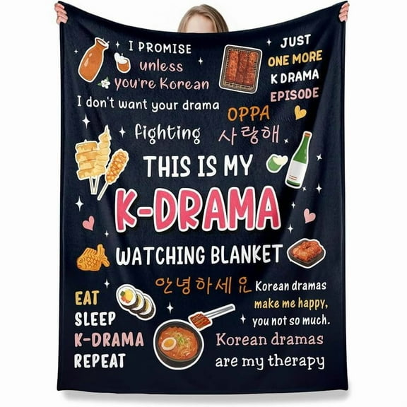 [Angel's Bazaar] [60x50inch] Kpop Merch,Korean Gifts for Women, K Drama Gifts for Women, Korean Stuff, K Pop Gifts Teen Girl Women, Valentines Day Throw Blanket 80x60in, Christmas Blanket for Women