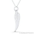 thumbnail image 1 of Angel's / Eagle's Wing Protection & Luck Charm 31x8mm (1.2x0.3in) Pendant & Chain Necklace in .925 Sterling Silver, 1 of 1