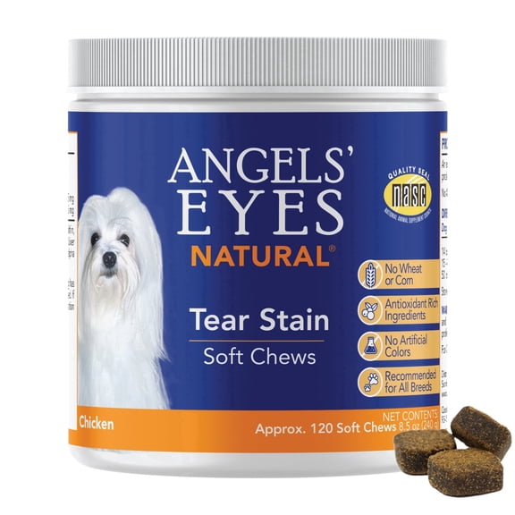 Angels' Eyes Soft Chews for Dogs and Cats, Tear Stain Support, Chicken Flavor, 120 Count