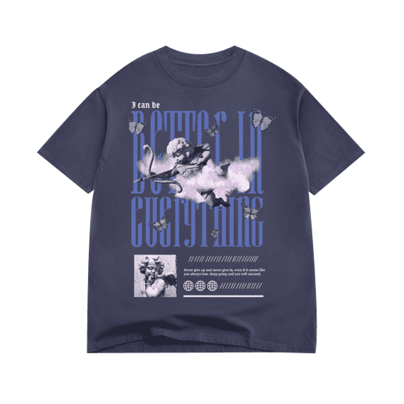 Graphic T-shirt 100% Cotton Classic Angel Cherub’s Love, Size S-2XL