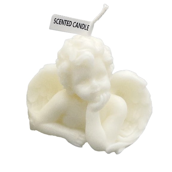 Angel teen Scented Soy-Paraffin Candle, Hand-Poured Smile Figurine for Home Bedroom Bathroom, 3-5 Hour Burn Time, Elegant Gift for Wedding teen Shower, Decorative Aromatherapy Accent, 1X Candle