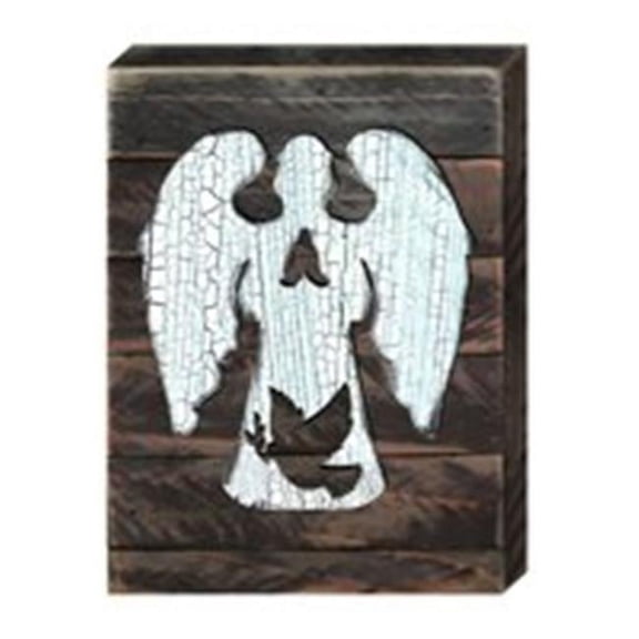 Angel with Dove Art on Board Wall Decor