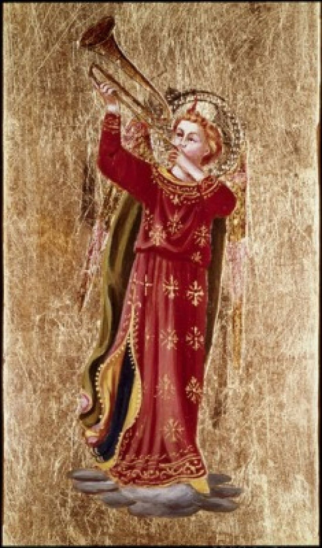Angel with Trumpet Fra Angelico (1387-1455 Italian) Canvas Art - Fra Angelico (24 x 36)