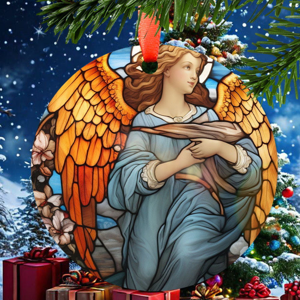 Angel7 Christmas Ornament, Ceramic/Acrylic Ornament, Mother’s Day Keepsake, Valentine’s Day Decor, Festival Gift Ornament, Commemorative 2025