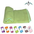 thumbnail image 1 of AngelBeauty Hot Yoga Towel with Carry Bag - Microfiber Non Slip Skidless Yoga Mat Towels for Yoga, Exercise, Fitness, Pilates (Green), 1 of 4