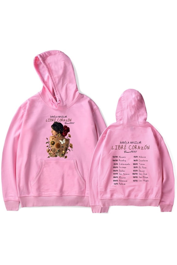 Angela Aguilar Libre Corazon Tour 2025 Hoodies Women Men Casual Long Sleeve Sweatshirt Clothes