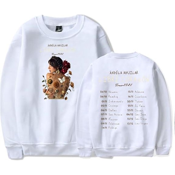 Angela Aguilar Libre Corazon Tour 2025 Long Sleeve Vintage Cute Pullover Unisex Casual Wear