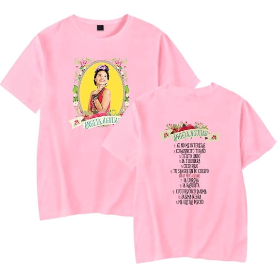 Angela Aguilar Merch T-shirt Fashion Casual Round Neck Unisex Short Sleeved Trendy Street Top Shirt