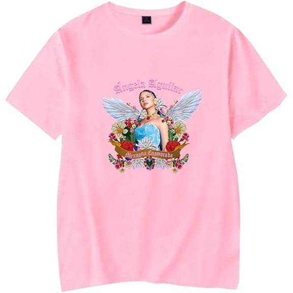 Angela Aguilar T-shirt Music Fans Printed Fashion Lightweight Short-Sleeve Tee Daily Wear Street Tee