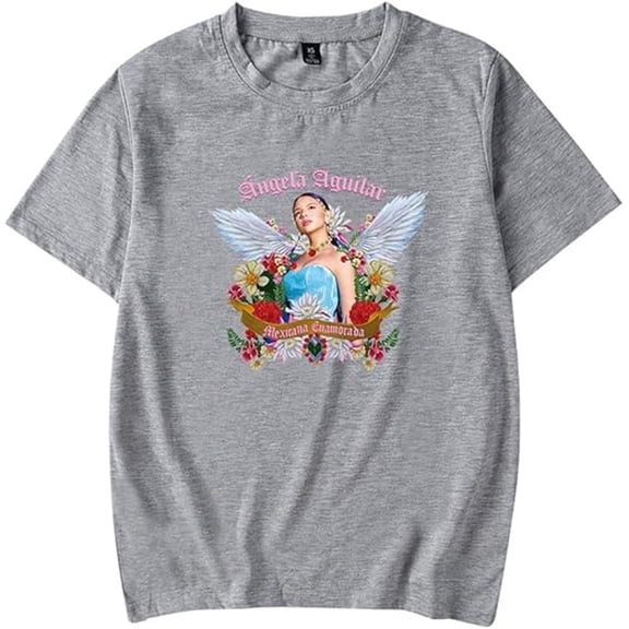 Angela Aguilar T-shirt Music Fans Printed Fashion Lightweight Short-Sleeve Tee Daily Wear Street Tee
