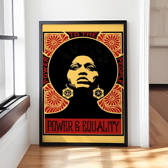 Angela Davis Power And Equality Poster, Activist Quote Wall Art Print