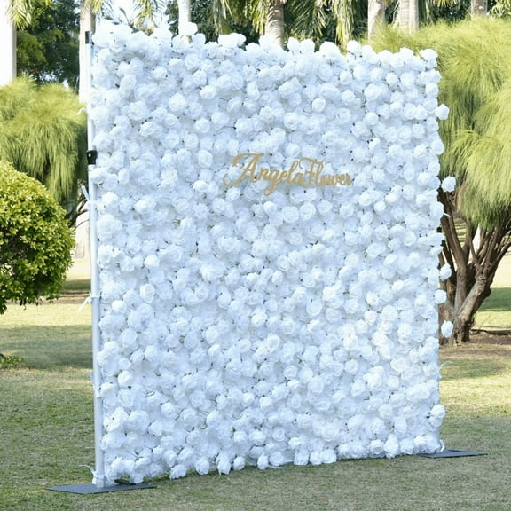 Angela Flower White Cloth Base Flower Wall Wedding Backdrop Props A8911