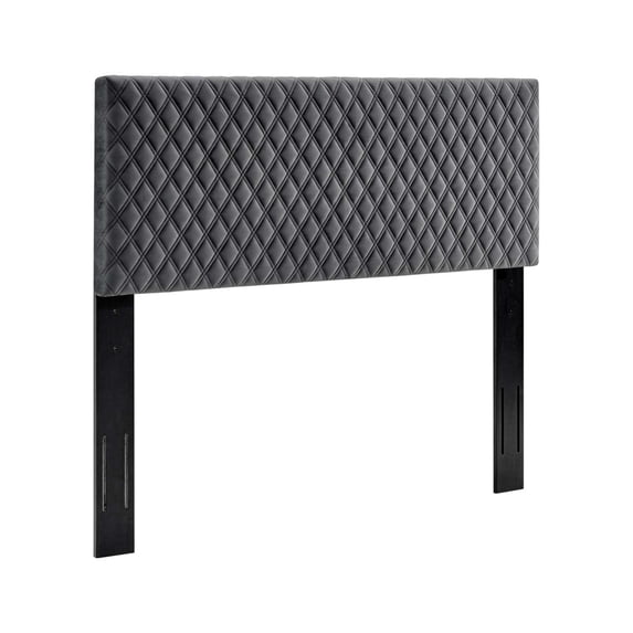 Angela Full/Queen Performance Velvet Headboard - Charcoal