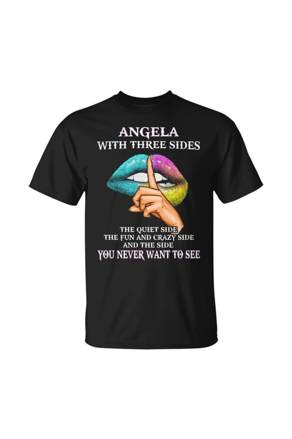 Angela Name Angela With Three Sides TShirt