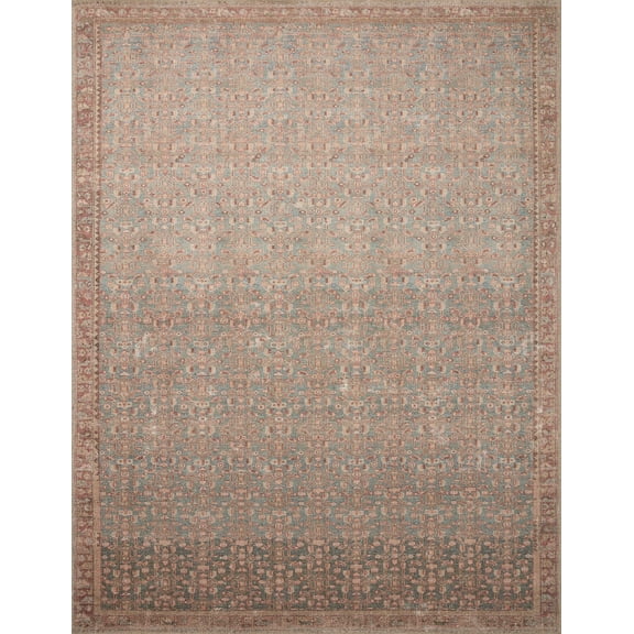 Angela Rose x Loloi Aubrey Blue / Terracotta 2'-3" x 3'-9" Accent Rug