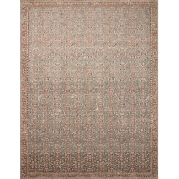 Angela Rose x Loloi Aubrey Blue / Terracotta 7'-6" x 9'-6" Area Rug