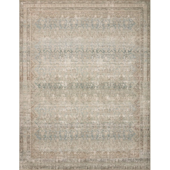 Angela Rose x Loloi Aubrey Jade / Natural 2'-6" x 9'-6" Runner Rug