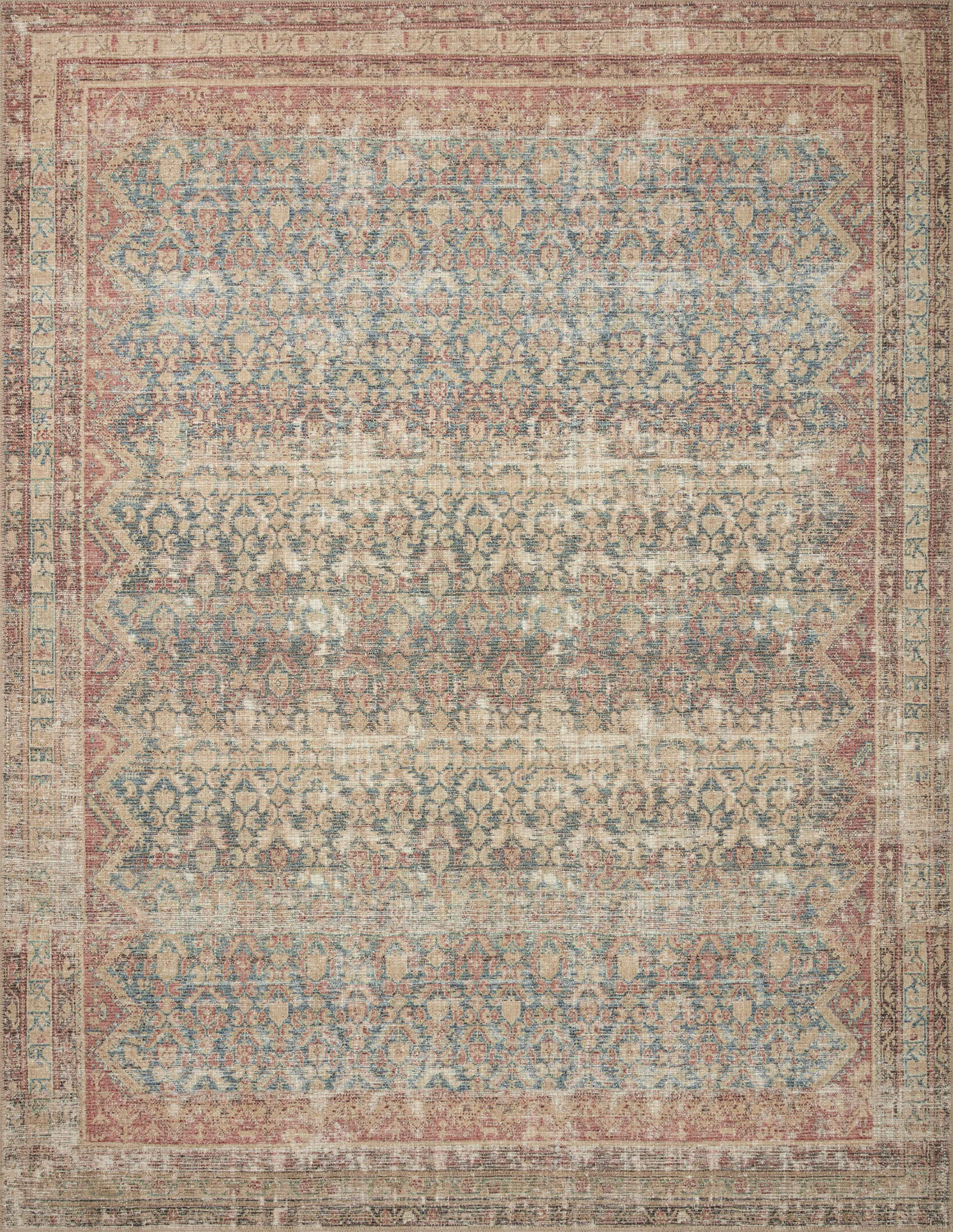 Angela Rose x Loloi Aubrey Ocean / Spice 2'-6" x 9'-6" Runner Rug