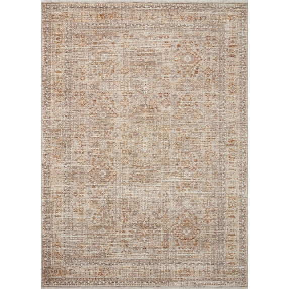 Angela Rose x Loloi Blake Oatmeal / Spice 7'-10" x 7'-10" Round Area Rug