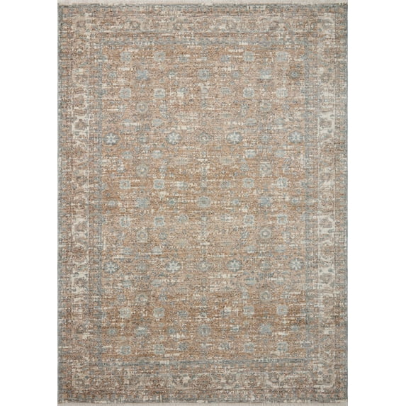 Angela Rose x Loloi Blake Sand / Sky 5'-3" x 5'-3" Round Area Rug