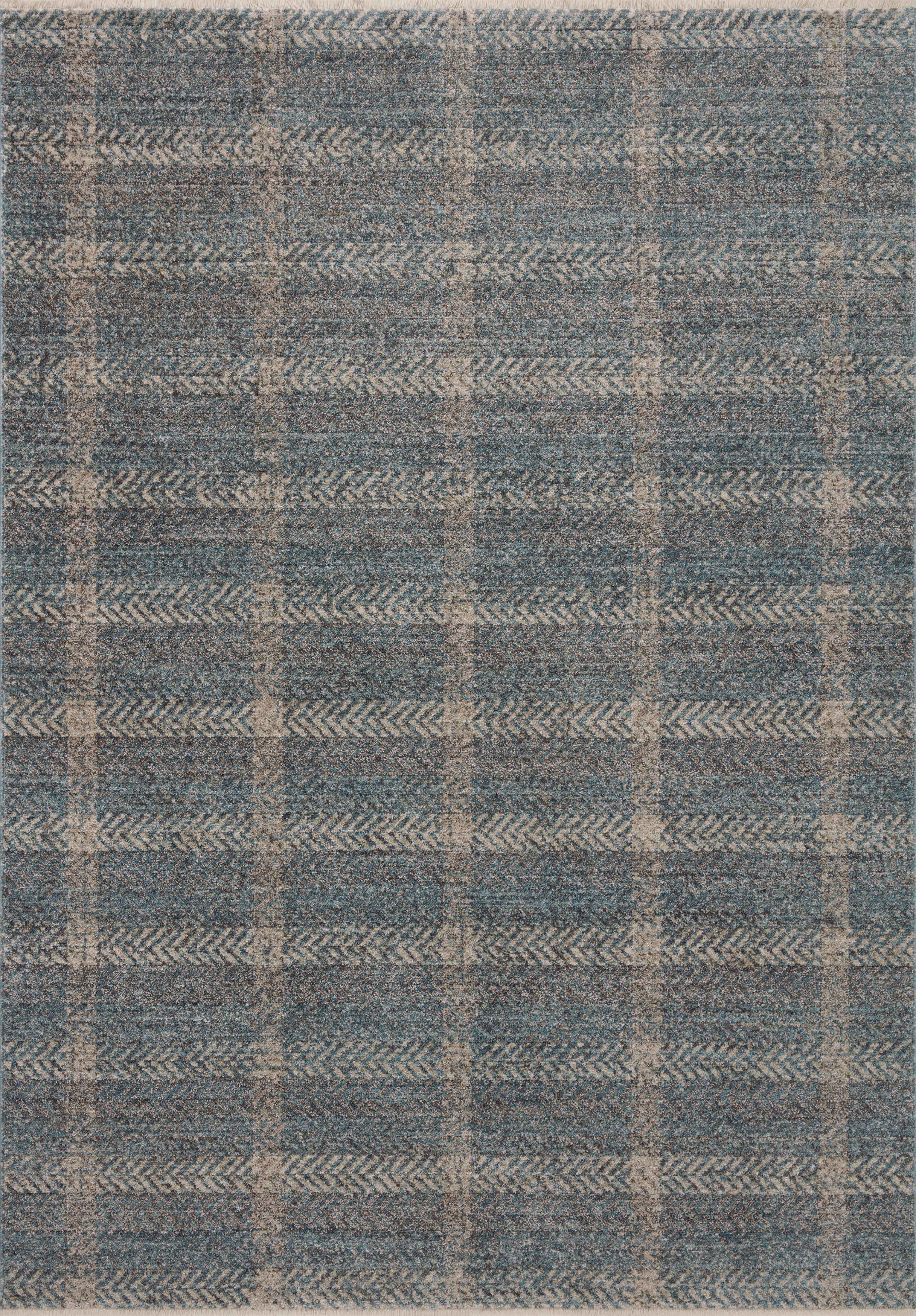 Angela Rose x Loloi Ember Blue / Beige 3'-6" x 5'-6" Accent Rug