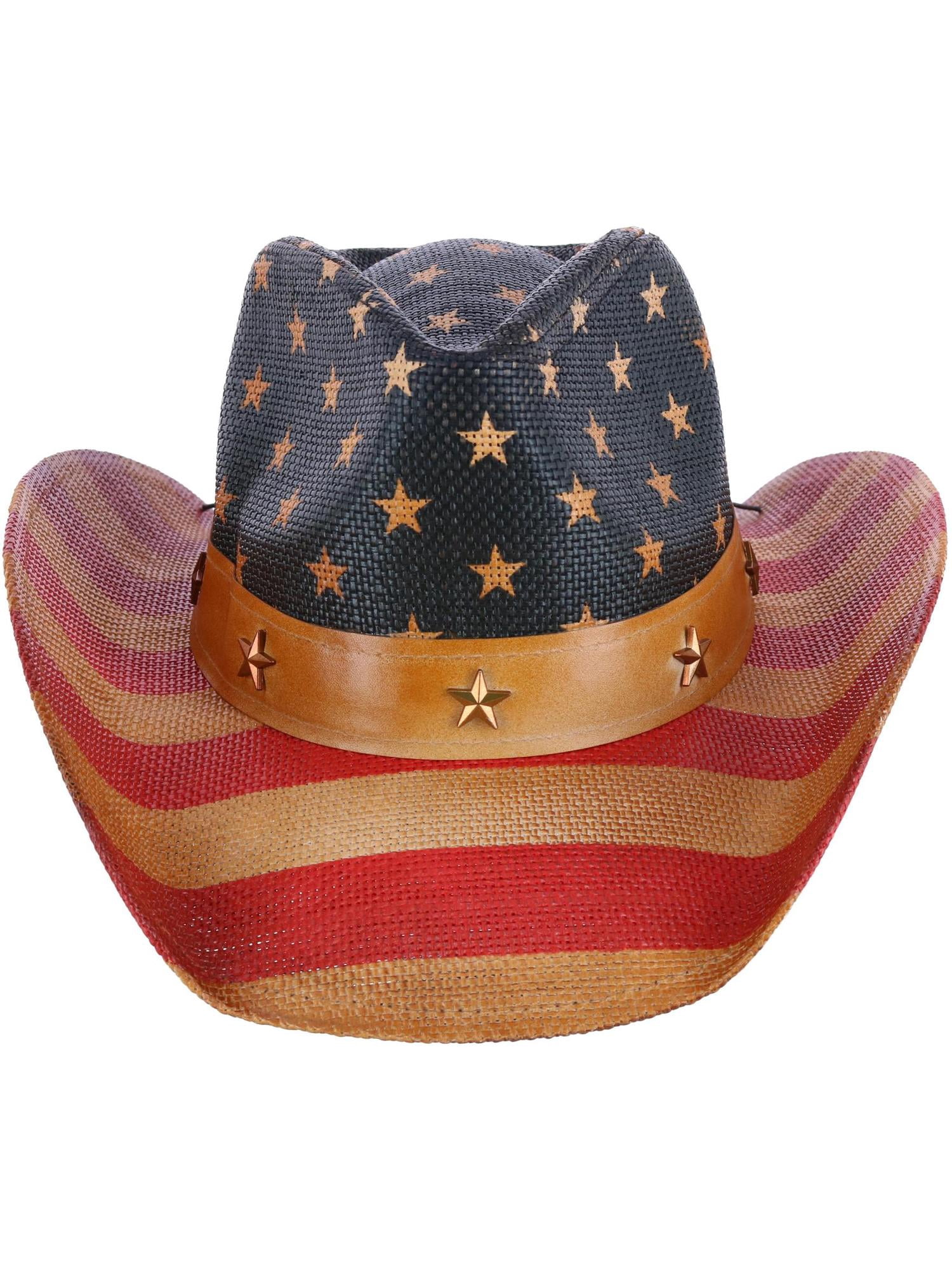 Angela & William Unisex Americana Flag Cowboy Hat - Walmart.com