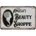 thumbnail image 1 of Angela's Beauty Shoppe Chic Sign Vintage Décor 12x18 Metal Sign 112180021032, 1 of 1