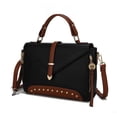 thumbnail image 1 of Angela vegan Color-Block Leather Womens Satchel Bag, 1 of 1