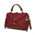thumbnail image 1 of Angela vegan Color-Block Leather Womens Satchel Handbag by Mia K, 1 of 8