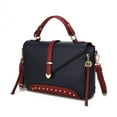 thumbnail image 1 of Angela vegan Color-Block Leather Womens Satchel Handbag by Mia K, 1 of 3