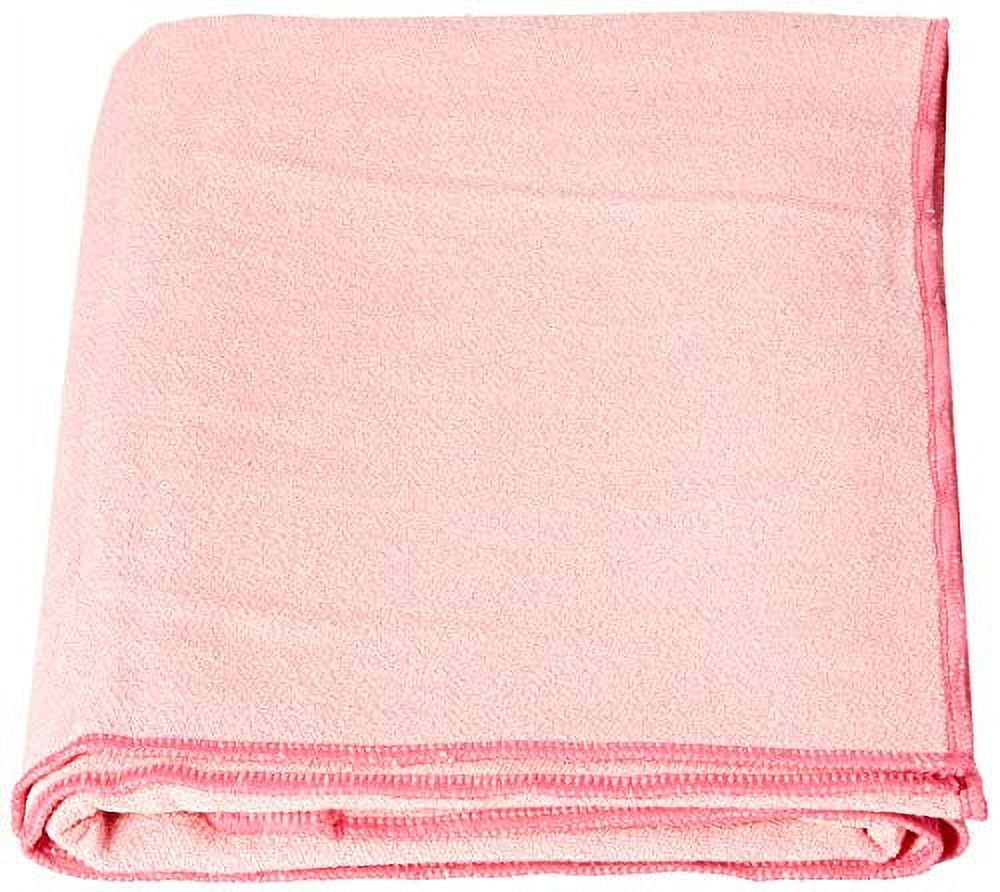 Angelbeauty Microfiber Non-Slip Hot Yoga Towel with Carry Bag, 72" (Pink)