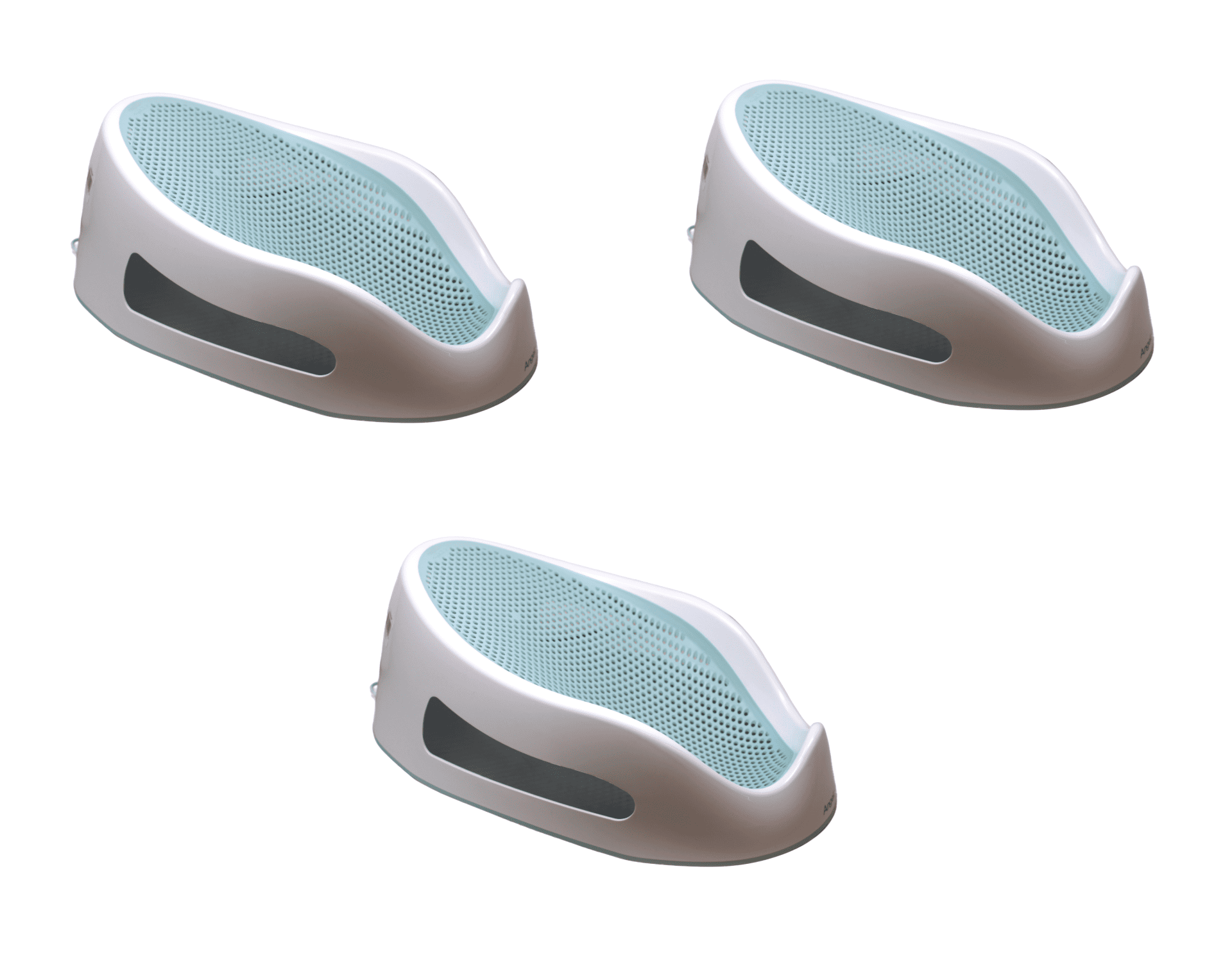 Angelcare Soft Touch Baby Bath Support for Newborns, Aqua - Ergonomic Infant Bath Seat with Hygienic Quick-Dry Mesh, for Bathtub, 0-6 Months, 20 lbs 3 Pack