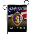 thumbnail image 1 of Angeleno Heritage  13 x 18.5 in. Purple Heart Combat Wounded Garden Flag with Armed Forces Service Double-Sided Decorative Vertical Flags House Decoration Banner Yard Gift, 1 of 1