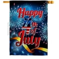thumbnail image 1 of Angeleno Heritage  28 x 40 in. Happy 4th of July American Fourth Vertical House Flag with Double-Sided Decorative Banner Garden Yard Gift, 1 of 1