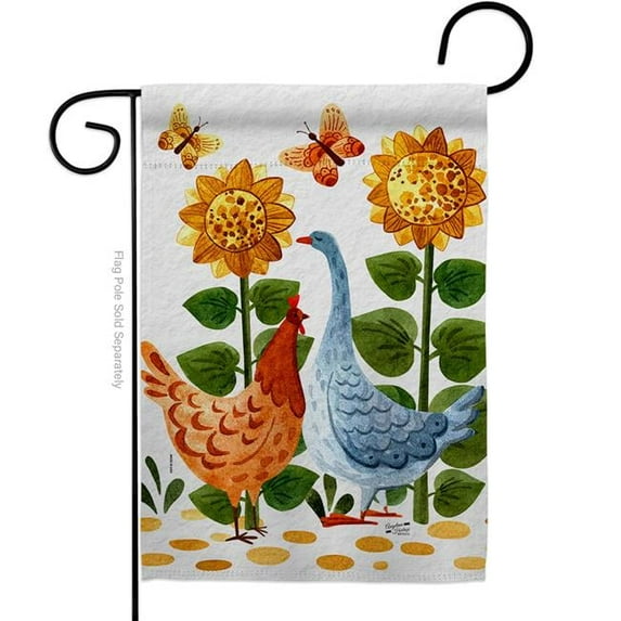 Angeleno Heritage G130403-BO 13 x 18.5 in. Farm Friend Animals Barnyard Garden Flag with Double-Sided Decorative Vertical Flags