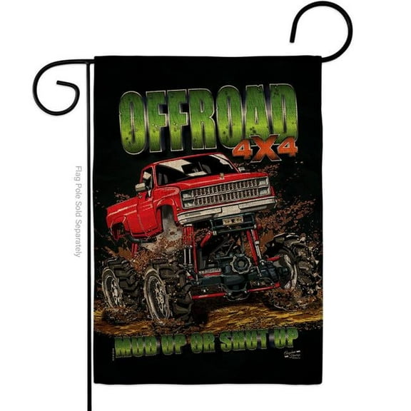 Angeleno Heritage G130408-DB Offroad Interests Vehicle 13 x 18.5. in. Double-Sided Decorative Vertical House Garden Flag for Decoration Banner Yard Gift