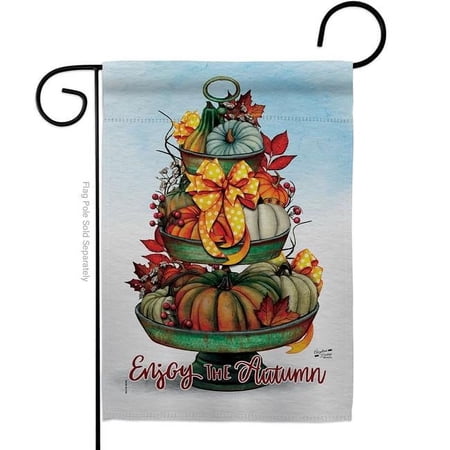 Angeleno Heritage G130419-BO 13 x 18.5 in. Falltime Harvest Autumn Tower Garden Flag