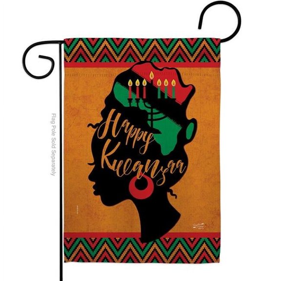 Angeleno Heritage G130427-BO 13 x 18.5 in. Kwanzaa Wishes Black History Double-Sided Decorative Vertical Garden Flags for House Decoration Banner Yard Gift
